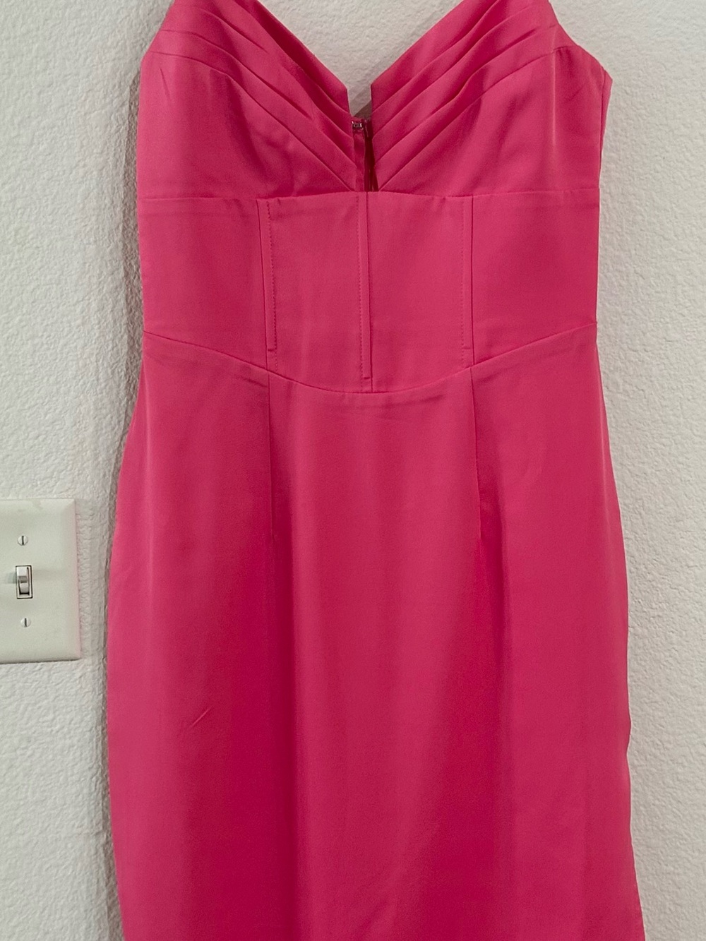 RNWY Strapless Fitted Pink Sheath Dress